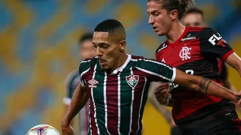 Gilberto, durante partida contra o Fla.
