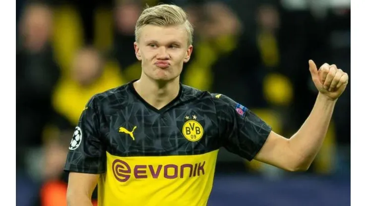 Haaland vem com uma média absurda de gols na Bundesliga.