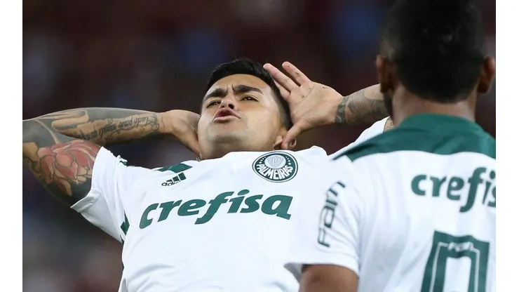 Dudu durante partida contra o Flamengo - Foto: Flickr Oficial/Palmeiras.