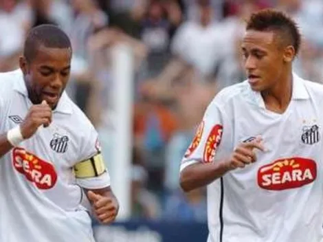Com Neymar e Robinho no ataque, torcida do Santos elege time do século