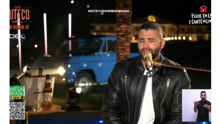 Gusttavo Lima vira "embaixador" do Grêmio em live no Youtube