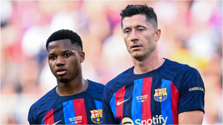 Foto: David Ramos/Getty Images - Ansu Fati e Lewandowski