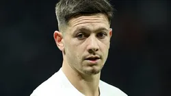 Rodrigo Garro durante partida entre Corinthians e Racing-URU, na Neo Química Arena, pela Copa Sul-Americana, no dia 28/05/2024. Foto: Alexandre Schneider/Getty Images