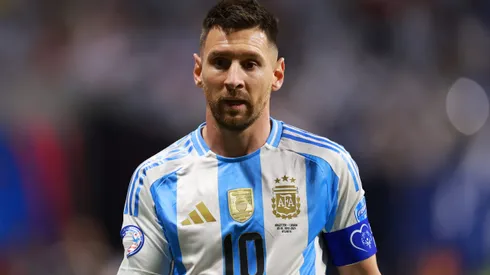 ATLANTA, GEORGIA – JUNE 20: Lionel Messi of Argentina looks on during the CONMEBOL Copa America group A match between Argentina and Canada at Mercedes-Benz Stadium on June 20, 2024 in Atlanta, Georgia. (Photo by Hector Vivas/Getty Images)