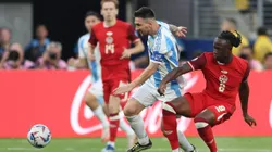 Messi em Argentina x Canadá, pelas quartas de final da Copa América. Foto: Elsa/Getty Images)
