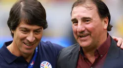 Daniel Garnero (à esquerda) foi demitido do comando do Paraguai após a Copa América