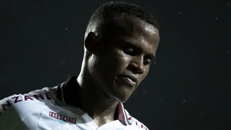 Jhon Arias durante partida entre Madureira e Fluminense, no Estádio Kleber Andrade, pelo Campeonato Carioca de 2023, no dia 22/01.