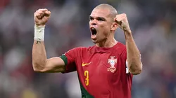 LUSAIL CITY, QATAR - DECEMBER 06: Pepe of Portugal celebrates after scoring the team's second goal during the FIFA World Cup Qatar 2022 Round of 16 match between Portugal and Switzerland at Lusail Stadium on December 06, 2022 in Lusail City, Qatar. (Photo by Justin Setterfield/Getty Images)