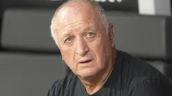 Felipão, ex-técnico do Atlético-MG, durante partida contra o Fluminense no estádio Arena MRV pelo Brasileirão Série A 2023. Foto: Alessandra Torres/AGIF