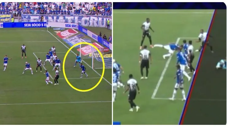 Raniele teve gol anulado em Cruzeiro x Corinthians - Foto: Reprodução/Premiere