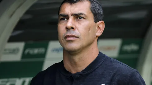 Fábio Carille quando dirigia o Corinthians em partida contra o Palmeiras, no Allianz Parque, pelo Campeonato Paulista de 2019, no dia 02/02.