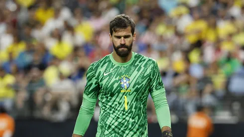 Alisson em partida em Brasil x Paraguai pela Copa América 2024 (Foto: Kevork Djansezian/Getty Images)