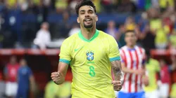 Lucas Paqueta, jogador da Seleção Brasileira e West Ham, pode pintar no Flamengo. (Foto de Ian Maule/Getty Images)