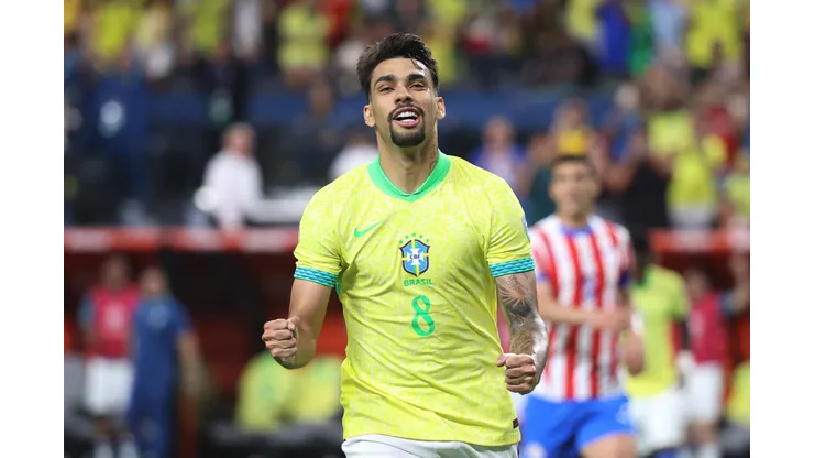Lucas Paqueta, jogador da Seleção Brasileira e West Ham, pode pintar no Flamengo. (Foto de Ian Maule/Getty Images)