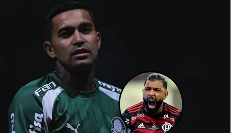 Empresário indicou a Dudu a chance de se transferir para o Flamengo em troca por Gabigol - Fotos: Ettore Chiereguini/AGIF e Staff Images