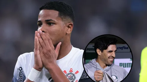 Abel gosta do talento de Wesley, mas não há negociação entre Palmeiras e atacante do Corinthians - Foto: Ettore Chiereguini/AGIF e Marcello Zambrana/AGIF