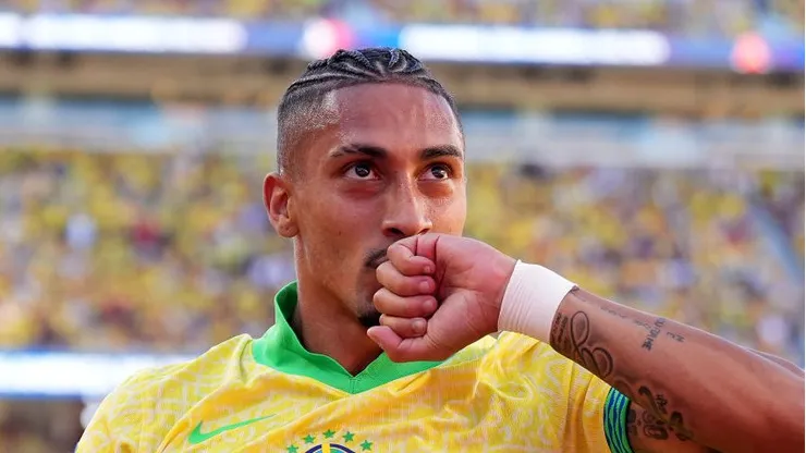 Raphinha pela Seleção Brasileira na Copa América. Foto: Thearon W. Henderson/Getty Images)