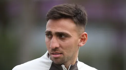 Gustavo Mosquito durante treino. Atacante pode deixar o Timão.