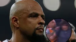 Felipe Melo foi punido pelo STJD, assim como assessor do Atlético-GO por confusão em Fluminense x Dragão - Foto: Ricardo Moreira/Getty Images e Reprodução/Premiere