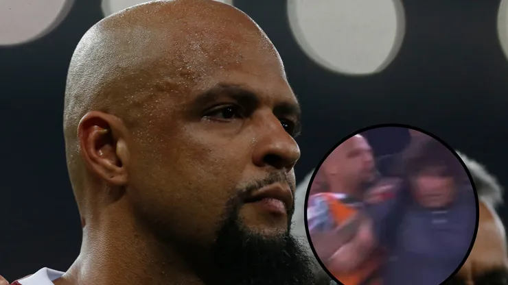 Felipe Melo foi punido pelo STJD, assim como assessor do Atlético-GO por confusão em Fluminense x Dragão - Foto: Ricardo Moreira/Getty Images e Reprodução/Premiere