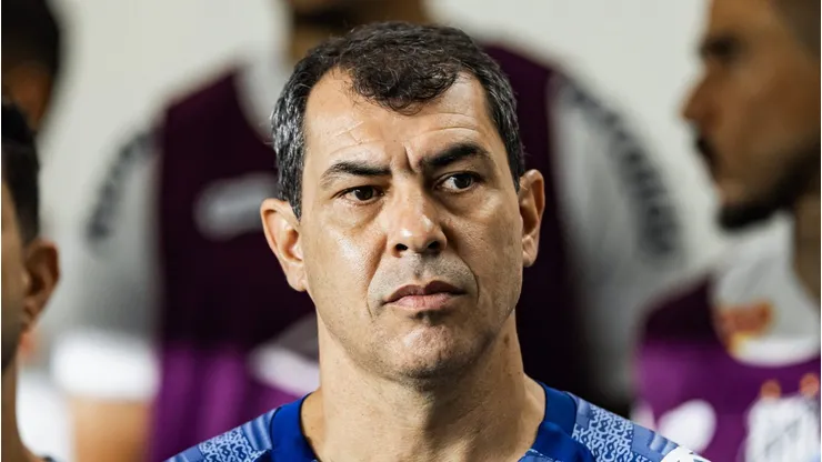 Fábio Carille antes da partida contra o Goiás. Treinador tem desfalque importante.
