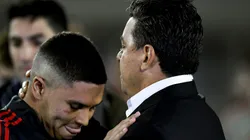 Quintero ao lado de Gallardo