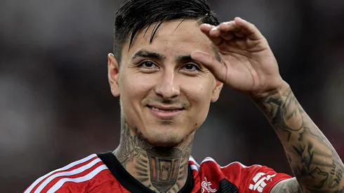 Pulgar durante durante partida entre Flamengo e Internacional, no Maracanã, pelo Campeonato Brasileiro, no dia 26/08/2023.