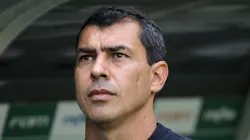 Fábio Carille durante partida contra o Palmeiras. Treinador está perto de fechar com o Timão.