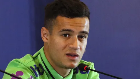 Philippe Coutinho em entrevista coletiva no Hotel Sheraton, em Santiago, no Chile, durante a Copa América de 2015, no dia 19/06.