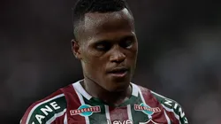 Jhon Arias durante partida entre Fluminense e Flamengo, no Maracanã, pelo Campeonato Carioca, no dia 09/03/2024.