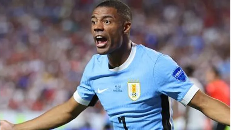 De La Cruz em partida entre Estados Unidos e Uruguai, no Arrowhead Stadium, pela Copa América, no dia 01/07/2024. Foto: Michael Reaves/Getty Images