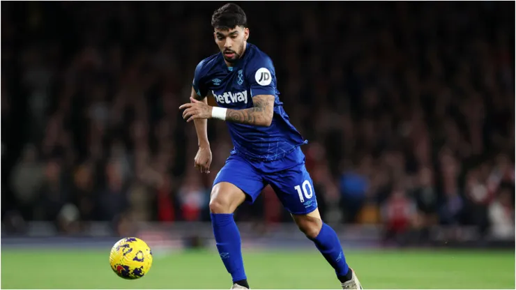 Foto: Catherine Ivill/Getty Images - Lucas Paquetá em jogo pelo West Ham.