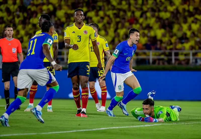 Brasil x Colômbia. Fotos : Staff Images / CBF