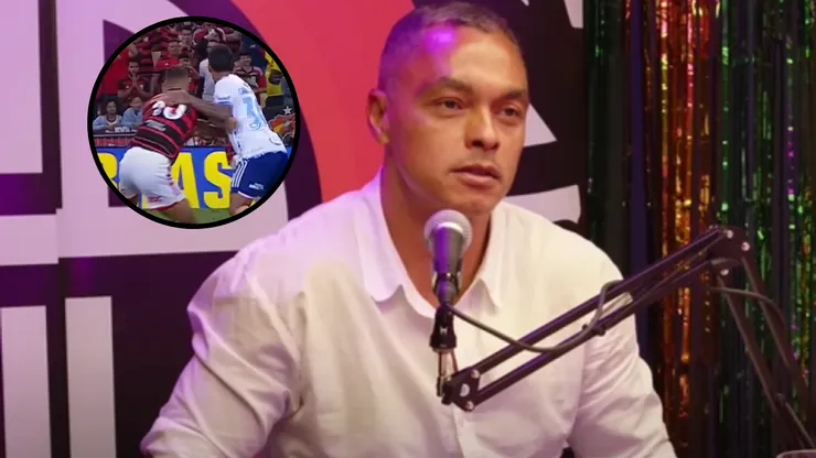 Comentarista do Premiere, Dodô, fala sobre lance em gol sofrido pelo Cruzeiro. Fotos: YouTube.