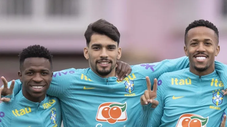 Vini Jr, Paquetá e Militão na Seleção Brasileira - Foto: Lucas Figueiredo/CBF