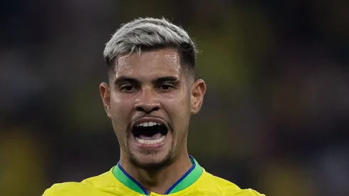 Catar – Doha – 28/11/2022 – COPA DO MUNDO 2022, BRASIL X SUICA – Bruno Guimaraes jogador do Brasil durante partida contra o Suica no estadio 974 pelo campeonato Copa do Mundo 2022.