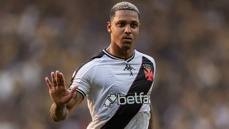 David Correa jogador do Vasco comemora seu gol durante partida contra o Criciuma no estadio Heriberto Hulse pelo campeonato Brasileiro A 2024.