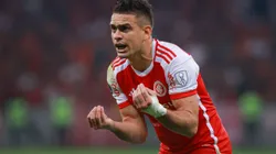 RS - PORTO ALEGRE - 23/07/2024 - COPA SUL-AMERICANA 2024, INTERNACIONAL X ROSARIO CENTRAL - Rafael Borre jogador do Internacional durante partida contra o Rosario Central no estadio Beira-Rio pelo campeonato Copa Sul-Americana 2024. Foto: Maxi Franzoi/AGIF