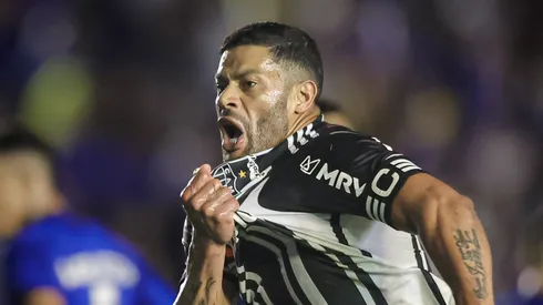 Hulk comemora gol marcado pelo Atlético-MG. Foto: Pedro Souza / Atlético