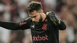RJ - RIO DE JANEIRO - 31/07/2024 - BRASILEIRO A 2024, FLAMENGO X PALMEIRAS - Matheus Cunha goleiro do Flamengo durante partida contra o Palmeiras no estadio Maracana pelo campeonato Brasileiro A 2024. Foto: Thiago Ribeiro/AGIF