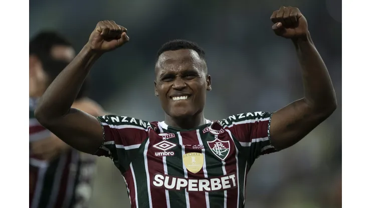 Jhon Arias jogador do Fluminense após partida contra o Grêmio. Foto: Jorge Rodrigues/AGIF