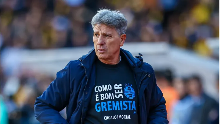 Renato durante a a vitória sobre o Tigre. FOTO: LUCAS UEBEL/GREMIO FBPA