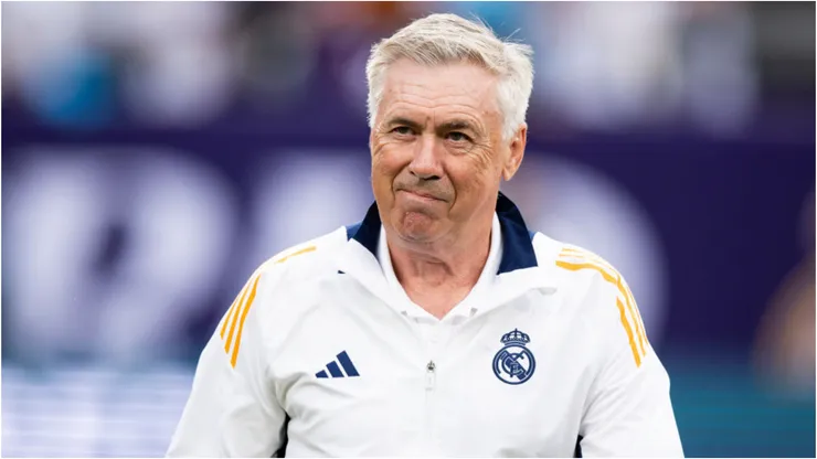 Foto: Ira L. Black/Getty Images - Ancelotti dá conselho a Reinier.