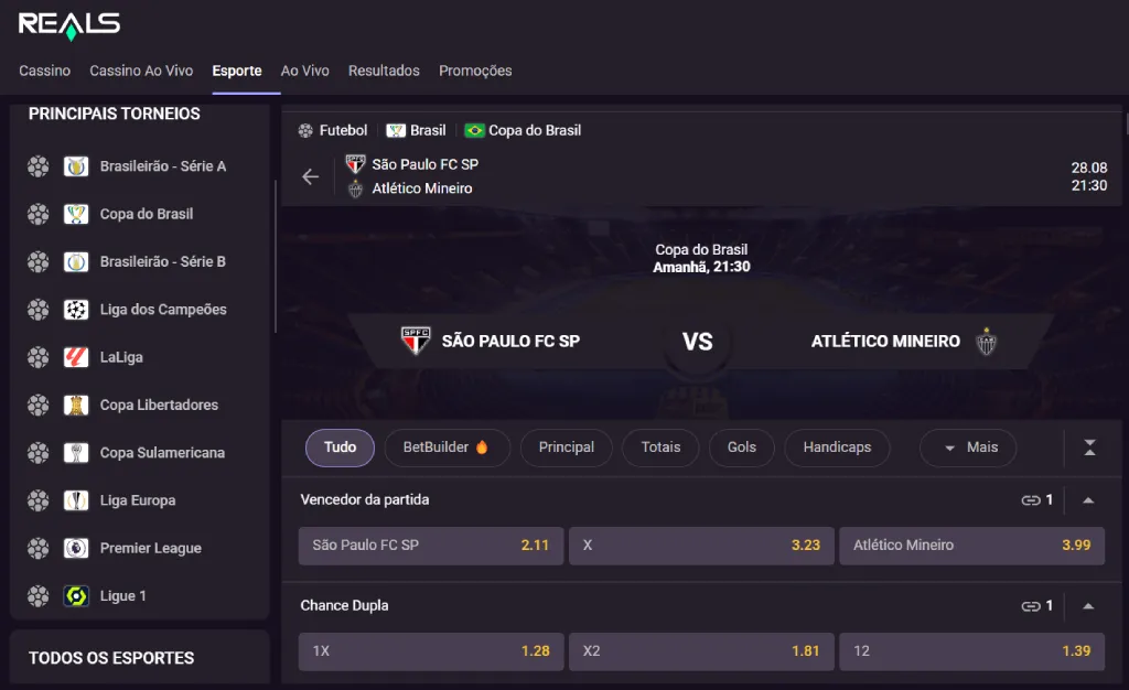 Como são as odds da RealsBet