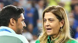 Leila ao lado de Abel Ferreira. Verdão perde acordo com casa de apostas.