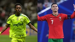 Estêvão é comparado com Cristiano Ronaldo por 1x-Palmeiras. Foto: Gilson Lobo/AGIF e IMAGO.