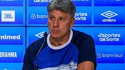 BA - PORTO ALEGRE - 03/12/2023 - BRASILEIRO A 2023, GREMIO X VASCO - Renato Portaluppi tecnico do Gremio e Luis Suarez juntamente com a diretoria do Clube em coletiva apos a partida contra o Vasco no estadio Arena do Gremio pelo campeonato Brasileiro A 2023. Foto: Maxi Franzoi/AGIF