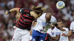 David Luiz jogador do Flamengo comemora seu gol durante partida contra o Bahia no estadio Maracana pelo campeonato Brasileiro A 2024.