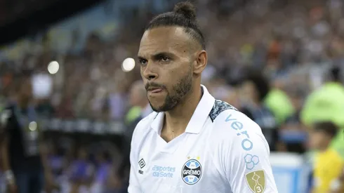 RJ - RIO DE JANEIRO - 20/08/2024 - COPA LIBERTADORES 2024, FLUMINENSE X GREMIO - Braithwaite jogador do Gremio durante entrada da equipe para partida contra o Fluminense no estadio Maracana pelo campeonato Copa Libertadores 2024. Foto: Jorge Rodrigues/AGIF