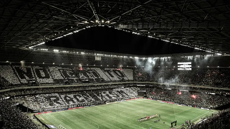 Atlético-MG na Arena MRV contra o San Lorenzo pela Libertadores. Foto: Pedro Click / Atlético / Flickr